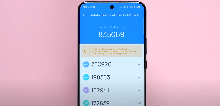 Realme P3 Pro AnTuTu Score