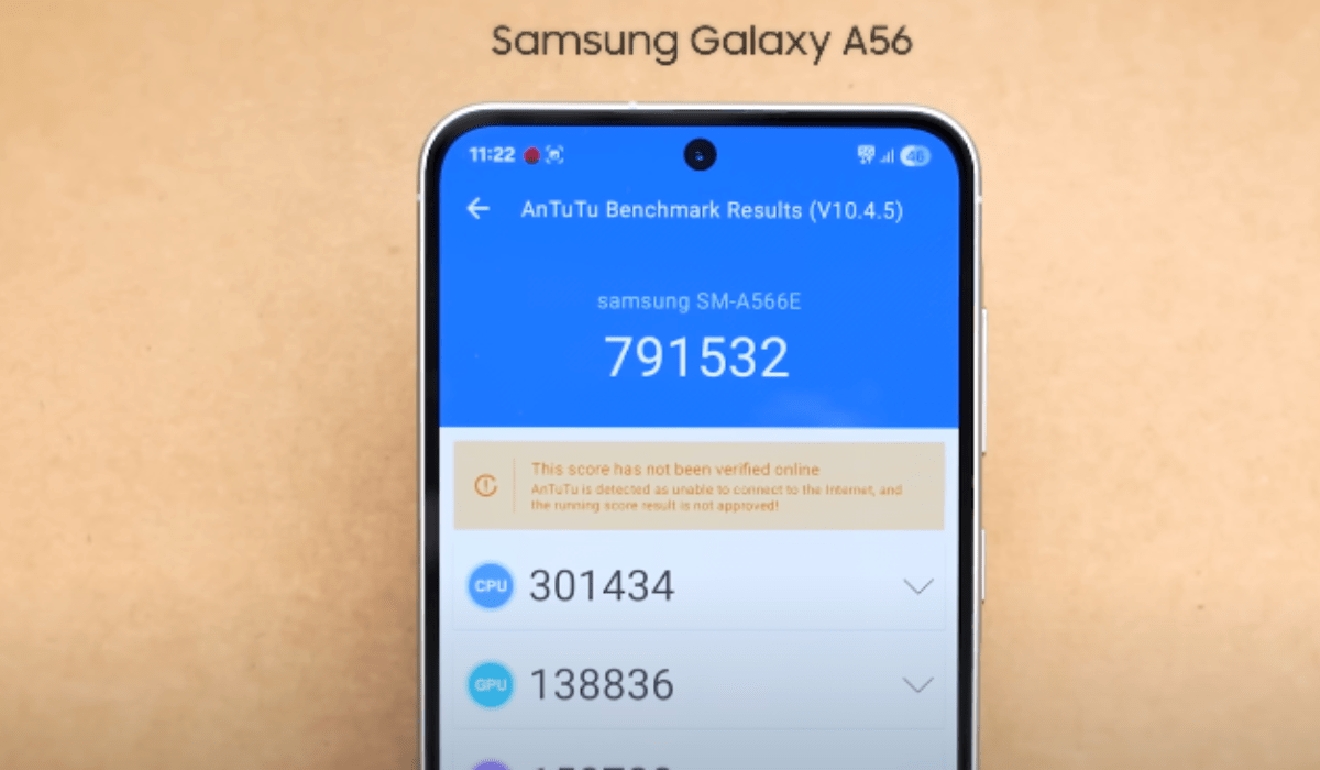 Samsung Galaxy A56 AnTuTu Score
