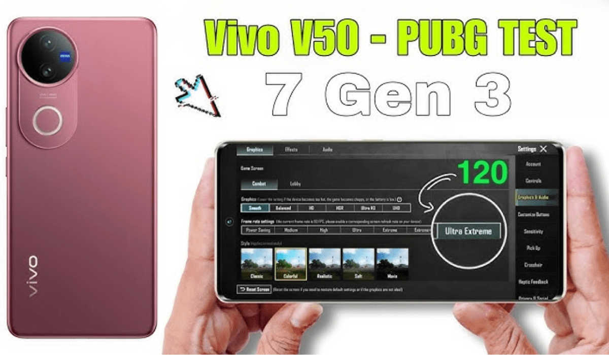 Vivo V50 BGMI FPS Test