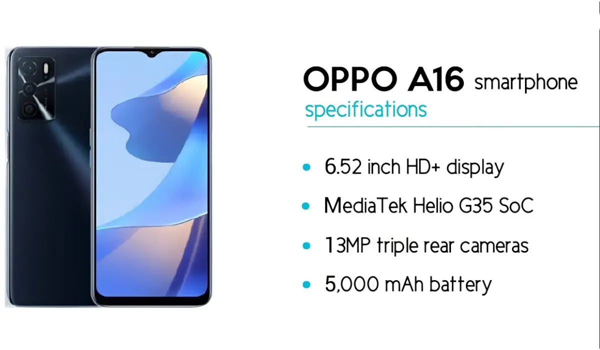 Oppo A16 Specifications